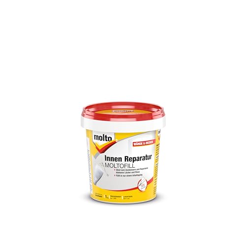 Molto Innen Reparatur Moltofill, Innen-Fertigspachtel für kleine Ausbesserungsarbeiten, 1kg Molto Innen Reparatur Moltofill, Innen-Fertigspachtel für kleine Ausbesserungsarbeiten, 1kg von Molto