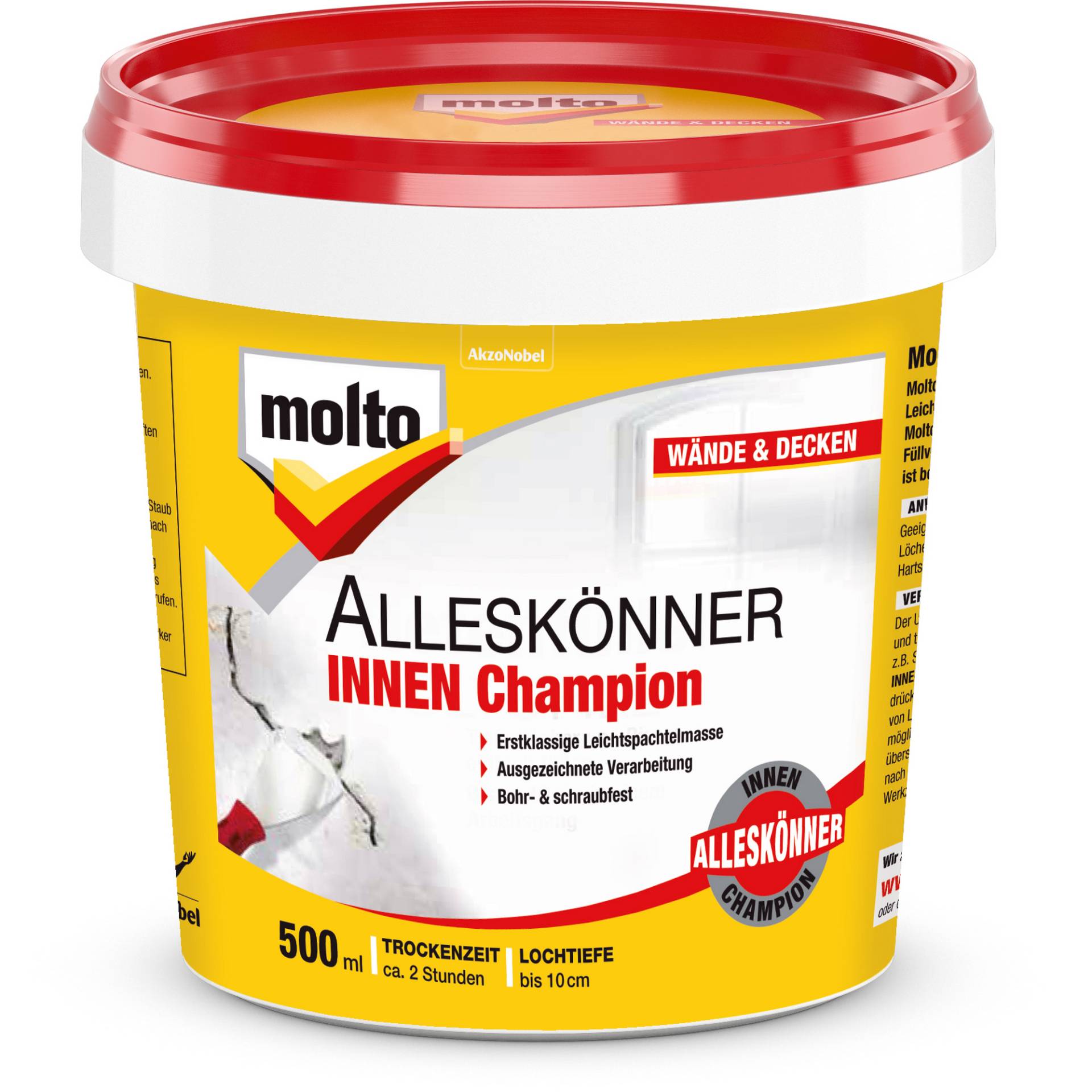 Molto Leichtspachtelmasse 'Alleskönner Champion' 500 ml von Molto