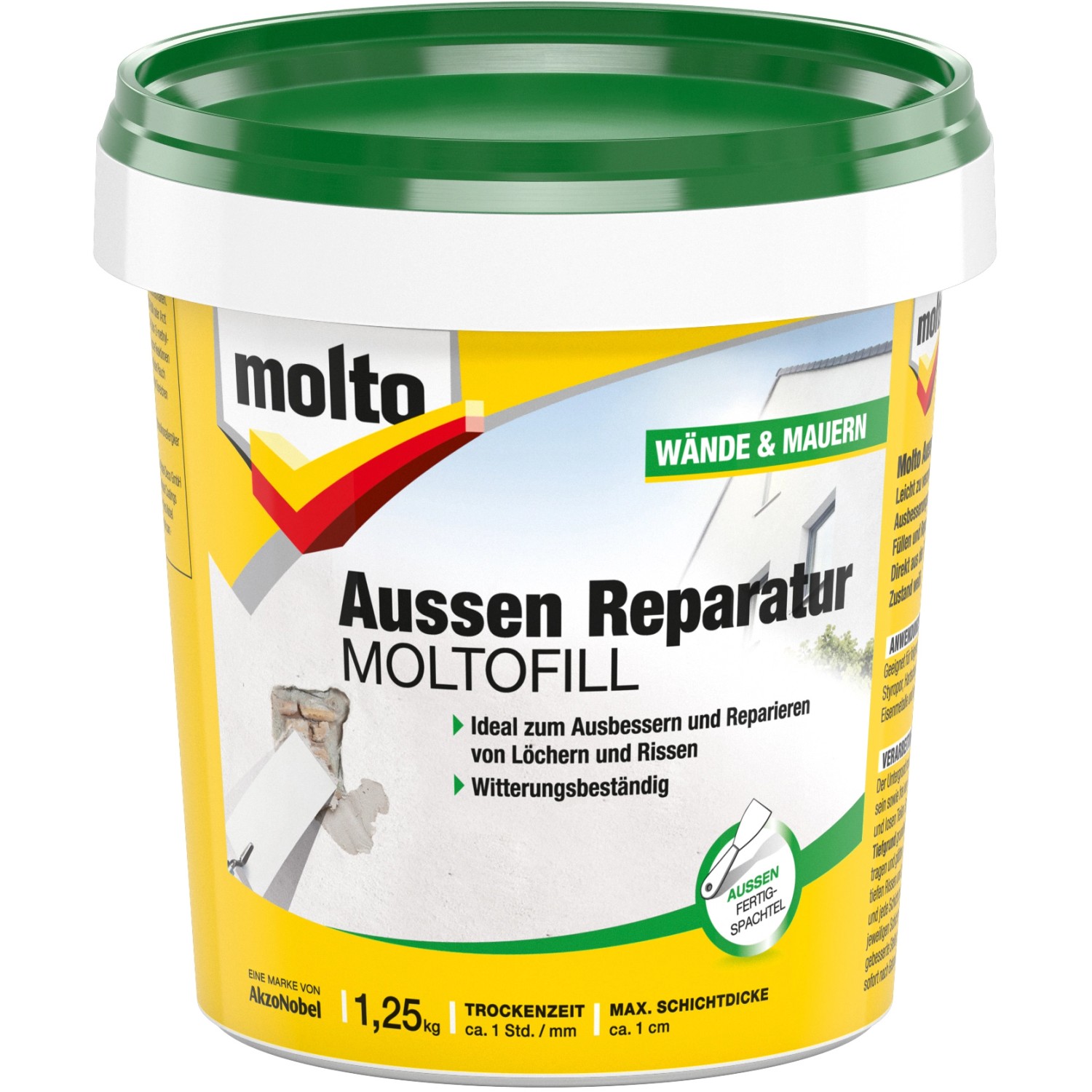 Molto Reparatur Moltofill Außen-Fertigspachtel 1,25 kg von Molto