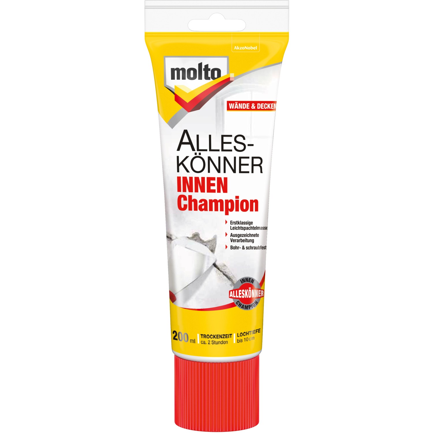 Molto Spachtelmasse Alleskönner Champion Innen Weiss 200 ml von Molto