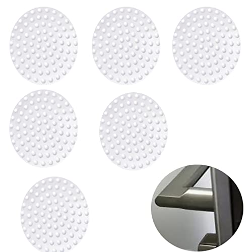 6 Stück Durchscheinend Runde Kieselgel Wandschoner, Türstopper Wand Selbstklebend, Elastikpuffer Transparent Anschlagpuffer, Zum Schutz Wände und ​Zimmertüren von Molyorch