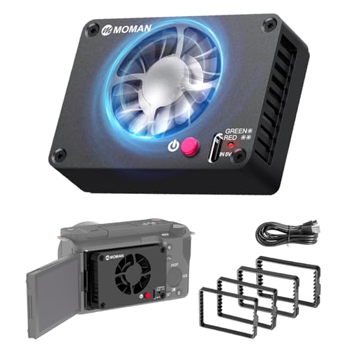 Camera Cooling Fan, Moman Externes Halbleiter Kühlsystem für Kameras mit Aufladen vom Typ C für Live Broadcast von 4K-Filmmaterial und Videoaufzeichnungen für Ausklappbare Bildschirmkamera von Moman