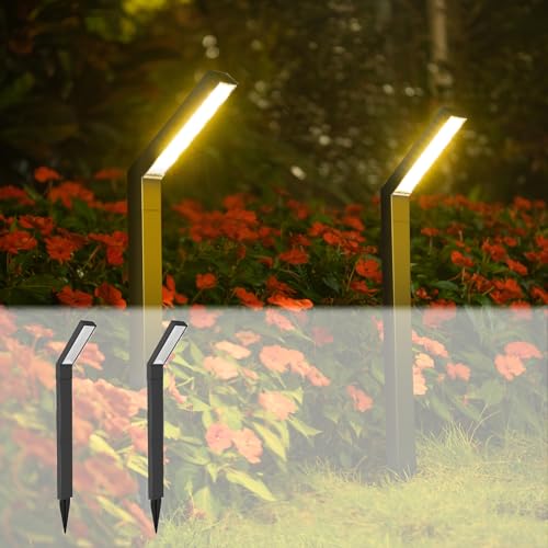Moman Solarlampen für Außen Garten, 2PCS Solarleuchte Garten 6000K/4500K/3200K Wasserdicht Auto ON/OFF 20LED Solar Gartenlampen Draußen für Hof Rasen von Moman