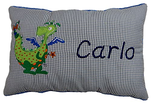 Momelie Blaues Schmusekissen * Kuschelkissen * Drachen * mit Namen Bestickt * 25 x 40 cm * SK-bl_0011 Momelie Blaues Schmusekissen * Kuschelkissen * Drachen * mit Namen Bestickt * 25 x 40 cm * SK-bl_0011 von Momelie