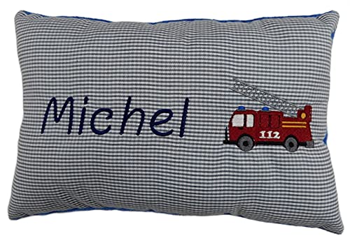 Momelie Blaues Schmusekissen * Kuschelkissen * Feuerwehr * mit Namen Bestickt * 25 x 40 cm * SK-bl_0063 Momelie Blaues Schmusekissen * Kuschelkissen * Feuerwehr * mit Namen Bestickt * 25 x 40 cm * SK-bl_0063 von Momelie