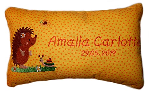 Momelie Gelbes Schmusekissen * Kuschelkissen * Igel * mit Namen Bestickt * 17 x 29 cm * SK-ge_0017 Momelie Gelbes Schmusekissen * Kuschelkissen * Igel * mit Namen Bestickt * 17 x 29 cm * SK-ge_0017 von Momelie