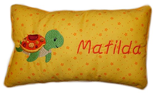 Momelie Gelbes Schmusekissen * Kuschelkissen * Schildkröte * mit Namen Bestickt * 17 x 29 cm * SK-ge_0010 Momelie Gelbes Schmusekissen * Kuschelkissen * Schildkröte * mit Namen Bestickt * 17 x 29 cm * SK-ge_0010 von Momelie