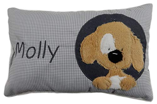 Momelie Graues Schmusekissen * Kuschelkissen * Hund * mit Namen Bestickt * ca. 25 * 40 cm groß * SK-gr_0011 Momelie Graues Schmusekissen * Kuschelkissen * Hund * mit Namen Bestickt * ca. 25 * 40 cm groß * SK-gr_0011 von Momelie