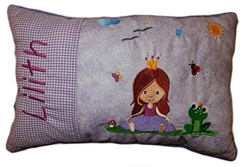 Momelie Großes lila Schmusekissen * Kuschelkissen * Prinzessin * mit Namen Bestickt * ca. 25 * 40 cm groß * SK-li_0046 Momelie Großes lila Schmusekissen * Kuschelkissen * Prinzessin * mit Namen Bestickt * ca. 25 * 40 cm groß * SK-li_0046 von Momelie
