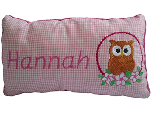 Momelie Rosa Schmusekissen * Kuschelkissen * Eule * mit Namen Bestickt * 17 x 29 cm * SK-pi_0016 Momelie Rosa Schmusekissen * Kuschelkissen * Eule * mit Namen Bestickt * 17 x 29 cm * SK-pi_0016 von Momelie