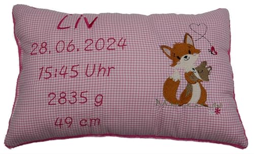 Momelie Rosa Schmusekissen * Kuschelkissen * Fuchs * mit Namen Bestickt * 25 x 40 cm * SK-pi_0179 Momelie Rosa Schmusekissen * Kuschelkissen * Fuchs * mit Namen Bestickt * 25 x 40 cm * SK-pi_0179 von Momelie