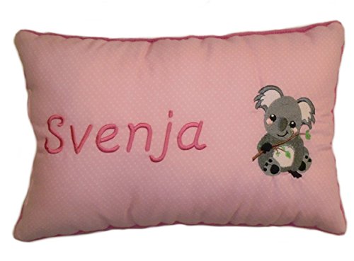 Momelie Rosa Schmusekissen * Kuschelkissen * Koala * mit Namen Bestickt * 25 x 40 cm * SK-pi_0061 Momelie Rosa Schmusekissen * Kuschelkissen * Koala * mit Namen Bestickt * 25 x 40 cm * SK-pi_0061 von Momelie