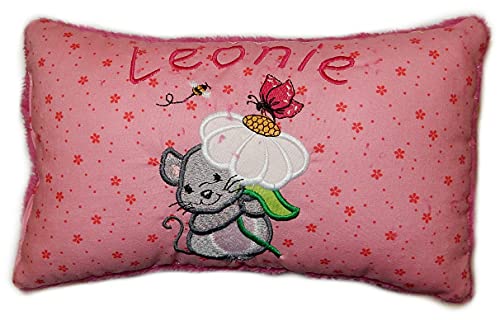 Momelie Rosa Schmusekissen * Kuschelkissen * Mäuschen * mit Namen Bestickt * 17 x 29 cm * SK-pi_0091 Momelie Rosa Schmusekissen * Kuschelkissen * Mäuschen * mit Namen Bestickt * 17 x 29 cm * SK-pi_0091 von Momelie