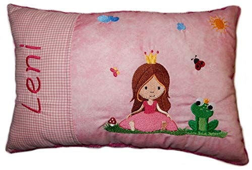 Momelie Rosa Schmusekissen * Kuschelkissen * Prinzessin * mit Namen Bestickt * ca. 25 * 40 cm groß * SK-pi_0123 von Momelie