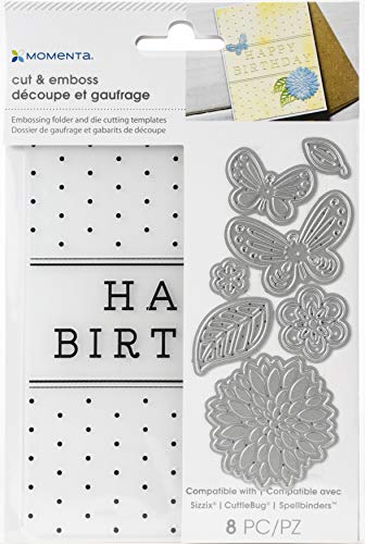 Momenta 617565 Schnitt UND Emboss Happy Bday, Herzlichen Glückwunsch zum Geburtstag, Einheitsgröße von Momenta