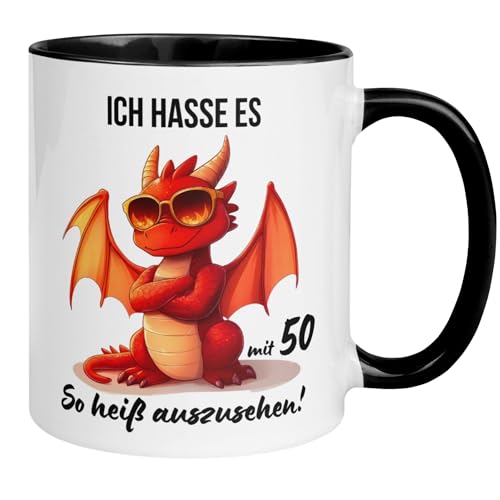50 Geburtstag Männer Geschenk Tasse | Ich hasse es – So heiß auszusehen mit 50 | Lustige Geschenk Geburtstagstasse mit Spruch 50. Geburtstag | 50ter Geburtstag - Witziges Geburtstagsgeschenk Mann von Momentals