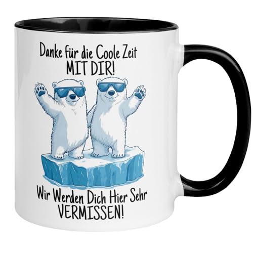 Abschiedsgeschenk Kollegin Kollege Tasse mit Spruch | Eisbären – Danke für die coole Zeit mit dir | Lustiges Geschenk zum Abschied Jobwechsel Büro | Geschenkidee Arbeitsplatzwechsel Stellenwechsel von Momentals