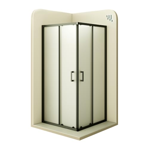 MOG Duschkabine mit Schiebetüren 100x100 cm Höhe: 185 cm Eckdusche mit Rollensystem aus 6mm satiniertem ESG Glas DK79 - alle Grössen MOG Duschkabine mit Schiebetüren 100x100 cm Höhe: 185 cm Eckdusche mit Rollensystem aus 6mm satiniertem ESG Glas DK79 - alle Grössen von Moments of Glass
