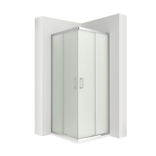 MOG Duschkabine mit Schiebetüren 100x100 cm Höhe: 190 cm Eckdusche mit Rollensystem aus 6mm satiniertem ESG Glas DK77 - alle Grössen MOG Duschkabine mit Schiebetüren 100x100 cm Höhe: 190 cm Eckdusche mit Rollensystem aus 6mm satiniertem ESG Glas DK77 - alle Grössen von Moments of Glass