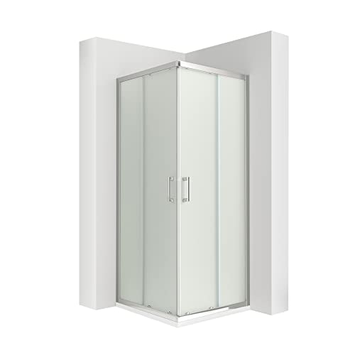 MOG Duschkabine mit Schiebetüren 80x80 cm Höhe: 190 cm Eckdusche mit Rollensystem aus 6mm satiniertem ESG Glas DK77 - alle Grössen MOG Duschkabine mit Schiebetüren 80x80 cm Höhe: 190 cm Eckdusche mit Rollensystem aus 6mm satiniertem ESG Glas DK77 - alle Grössen von Moments of Glass