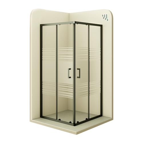 MOG Duschkabine mit Schiebetüren 90x100 cm Höhe: 190 cm Eckdusche mit Rollensystem aus 6mm teilsatiniertem ESG Glas DK79 - alle Grössen MOG Duschkabine mit Schiebetüren 90x100 cm Höhe: 190 cm Eckdusche mit Rollensystem aus 6mm teilsatiniertem ESG Glas DK79 - alle Grössen von Moments of Glass