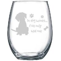 Bei Hundeweinen Hatte Ich Nur Ein Weinglas - Erhältlich Mit Stemmed Oder Stemless Dog Lover Paw Print Geschenk von MomentsbyMelodie