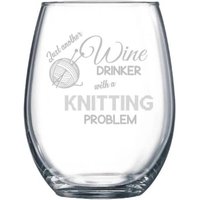 Strickgarn Novelty Lustiges Geschenk Weinglas Stielfrei Oder Stemmed Whiskey von MomentsbyMelodie