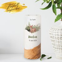 Taufkerze Holzelement Rehkitz Ø8 X 20 cm Mit Docht Oder Teelichteinsatz | Olivenholz Echtholz Wald Natur Reh Bambi Taufkerze Holzelement Rehkitz Ø8 X 20 cm Mit Docht Oder Teelichteinsatz | Olivenholz Echtholz Wald Natur Reh Bambi von MomentuShop