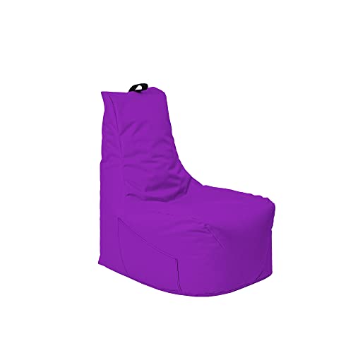 Momiralland Classic Sitzsack XXL Sitzkissen BodenKissen In- & Outdoor geeignet Gaming Sitzsack für Erwachsene und Kinder… (Lila, XXL - Durchmesser 78 cm - Ohne Hocker) von Momiralland