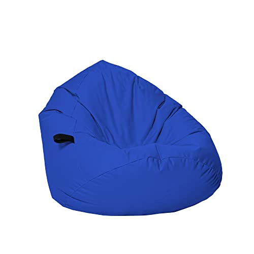 Momiralland Sitzsack Tropfenform Kastanie - für Kinder & Erwachsene – Indoor wie Outdoor da er Wasserfest ist– füllung EPS Perlen. (Blau, XXL - Durchmesser 88 cm für Erwachsene) von Momiralland