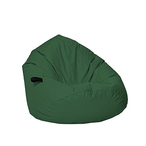 Momiralland Sitzsack Tropfenform Kastanie - für Kinder & Erwachsene – Indoor wie Outdoor da er Wasserfest ist– füllung EPS Perlen. (Dunkelgrün, XXL - Durchmesser 88 cm für Erwachsene) von Momiralland