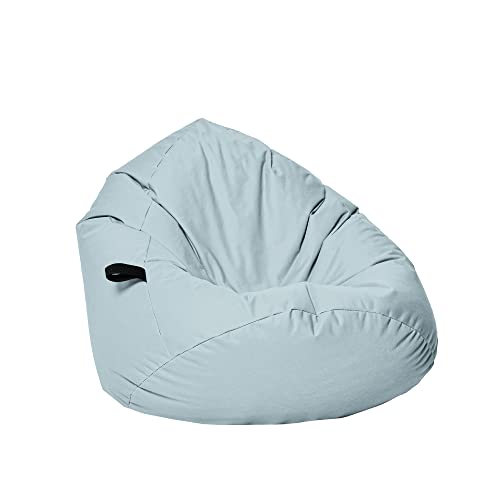 Momiralland Sitzsack Tropfenform Kastanie - für Kinder & Erwachsene – Indoor wie Outdoor da er Wasserfest ist– füllung EPS Perlen. (Grau, XL - Durchmesser 77 cm für Kinder) von Momiralland