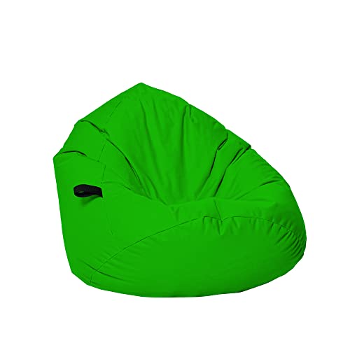 Momiralland Sitzsack Tropfenform Kastanie - für Kinder & Erwachsene – Indoor wie Outdoor da er Wasserfest ist füllung EPS Perlen. (Grün, XXL - Durchmesser 88 cm für Erwachsene) von Momiralland