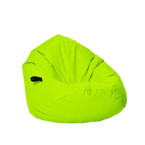 Momiralland Sitzsack Tropfenform Kastanie - für Kinder & Erwachsene – Indoor wie Outdoor da er Wasserfest ist– füllung EPS Perlen. (Kiwi, XXL - Durchmesser 88 cm für Erwachsene) von Momiralland