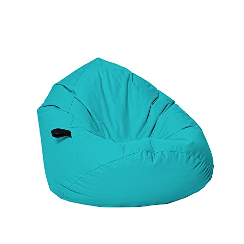 Momiralland Sitzsack Tropfenform Kastanie - für Kinder & Erwachsene – Indoor wie Outdoor da er Wasserfest ist– füllung EPS Perlen. (Türkis, XL - Durchmesser 77 cm für Kinder) von Momiralland