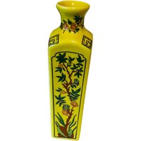 Franklin Mint Vase Schätze Imperial Dynastien Figur Japan Quadrat Gelb Vtg von MommaofThreeMonkeys