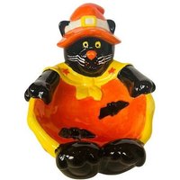 Halloween Candy Corn Schale Schwarze Katze Fledermaus Anthropomorph Vtg Figur Hexe Dekor von MommaofThreeMonkeys