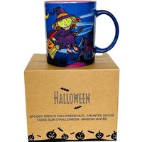 Halloween Kaffeetasse Tasse Avon Figur Vtg Nib Box Anthropomorphe Hexe Besen Hexen von MommaofThreeMonkeys