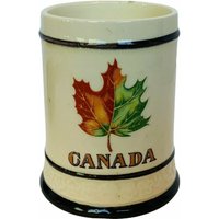 Kanada Tasse Kaffeetasse Glas Vtg Quebec Mounties Mounty Ahorn Blatt Figur Pferd von MommaofThreeMonkeys