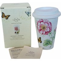 Lenox Butterfly Meadow Glastasse Becher Trinkbecher Vintage Ruhestand Trinkgeschirr Hummel Floral Blume Nib Box Thermo Reise Schmetterlinge von MommaofThreeMonkeys