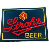 stroh Es Beer Light Up Neon Bar Schild Detroit Michigan Mi Werbung Wandbehang Tiki Dekor Geschenk Rot Schwarz Breweriana Usa Made von MommaofThreeMonkeys