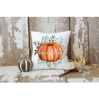 Dekokissen, Akzentkissen, Wurfkissen, Herbstkissen, Erntezeit, Kissen Mit Abnehmbarer Abdeckung, Kürbis, Home Decor von MommyandMayhem