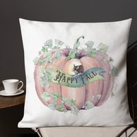 Dekokissen, Herbstkissen, Happy Fall, Kissen Mit Abnehmbarer Abdeckung, Kürbiskissen, Bauernhauskissen, Home Decor von MommyandMayhem