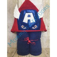American Hero Applikation Kapuzenbad, Strand, Pooltuch 30 "x 54" Personalisierung Erhältlich von MommysCraftCreations