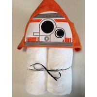 Roboter-Applikation Mit Kapuze Bad, Strand, Pool-Handtuch Vertuschen 30 "x 54" Personalisierung Verfügbar von MommysCraftCreations
