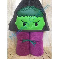 Wütend Grüner Held Applikation Mit Kapuze Bad, Strand, Pooltuch Vertuschen 30 "x 54" Personalisierung Erhältlich von MommysCraftCreations