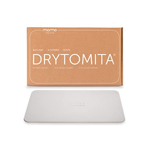 Momo Lifestyle Stone Badematte Drytomita Technologie Kieselgur Badematte, rutschfest, super saugfähig, schnell trocknend, Duschmatte, Badezimmer-Zubehör für Zuhause, Spa (60 x 39 cm), Leinengrau von Momo Lifestyle