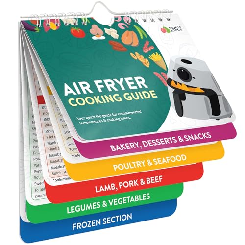 Air Fryer Spickzettel Magnete Kochanleitung Booklet - Air Fryer Cookbooks - Air Fryer Liner - Air Fryer Kitchen Gifts Gadgets 2025 - Air Fryer Accessories - Air Fryer Cooking Guide von Momo & Nashi