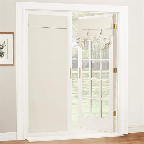 Momooda Französischer Türvorhang Blickdicht, Tür Vorhang ohne Bohren, Selbstklebender Verdunkelungsvorhang für das Fenster vor der Vordertür mit Raffhalter, 1 Paneel, Beige, 66x102cm Momooda Französischer Türvorhang Blickdicht, Tür Vorhang ohne Bohren, Selbstklebender Verdunkelungsvorhang für das Fenster vor der Vordertür mit Raffhalter, 1 Paneel, Beige, 66x102cm von Momooda