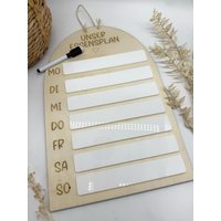 Essensplan Aus Holz + Acryl - Wochenplan Beschreibbar Und Abwischbar, Speiseplan Für Familie, Küche & Meal Prep Organisation Essensplan Aus Holz + Acryl - Wochenplan Beschreibbar Und Abwischbar, Speiseplan Für Familie, Küche & Meal Prep Organisation von MomsCrew
